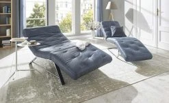 W.SCHILLIG Relaxliege Leder Sweet Dreams | 65|cm Blau