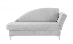 Liege Greta | Silber (Hellgrau) rechts Rückenkissen gesteppt