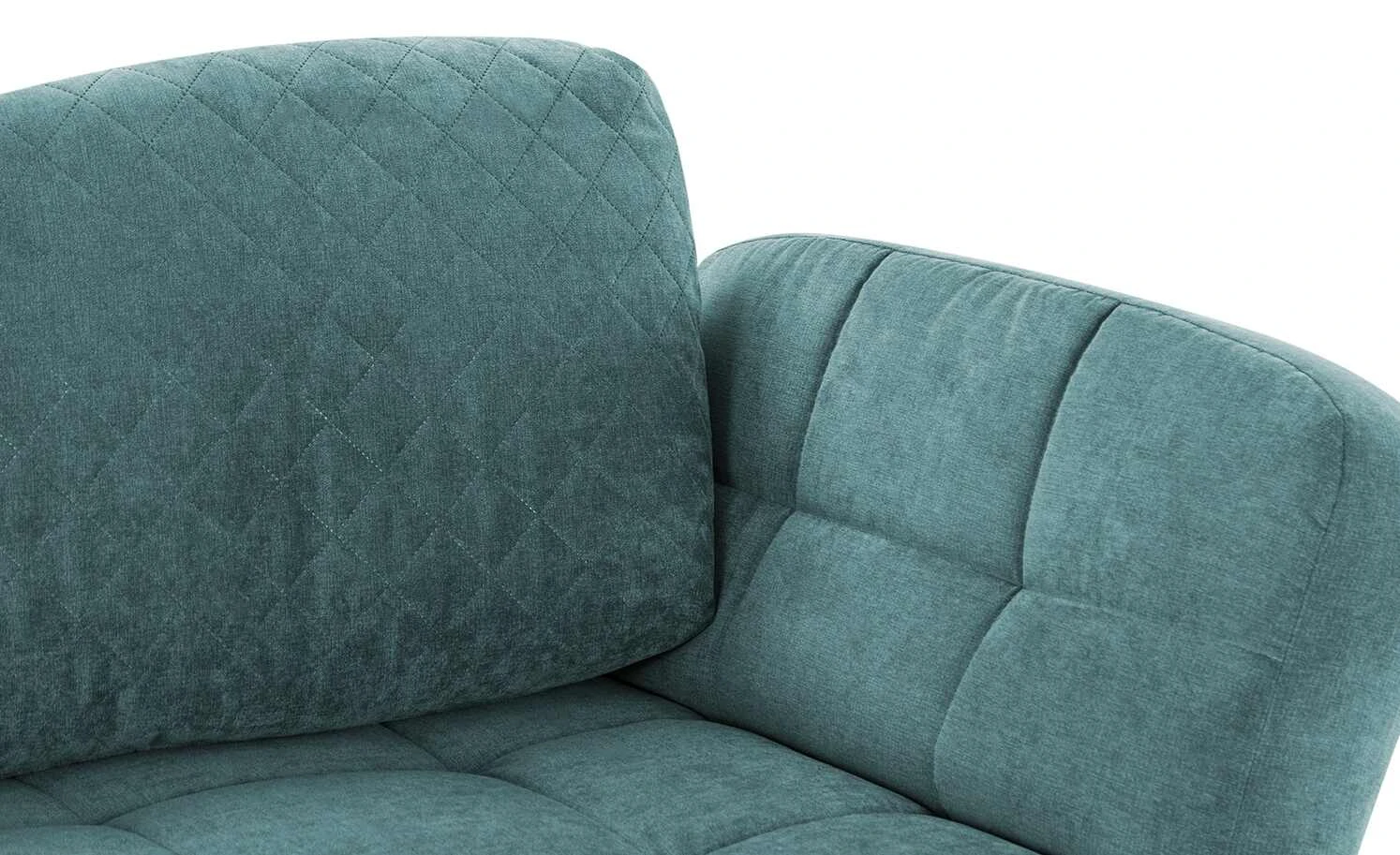 Liege Greta | Smaragd (Petrol) rechts Rückenkissen gesteppt 7 Liege Greta | Smaragd (Petrol) rechts Rückenkissen gesteppt – Bild 5