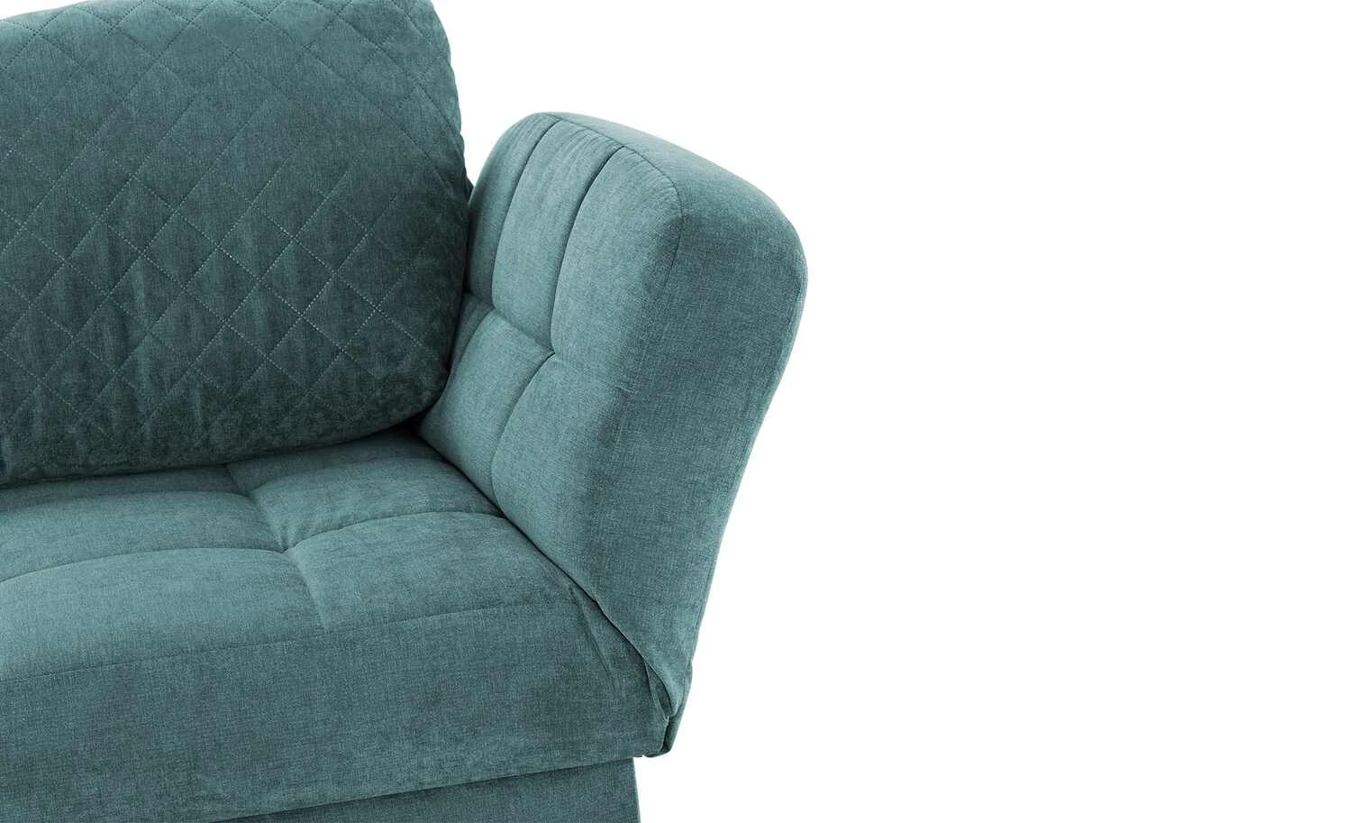 Liege Greta | Smaragd (Petrol) rechts Rückenkissen gesteppt 8 Liege Greta | Smaragd (Petrol) rechts Rückenkissen gesteppt – Bild 6