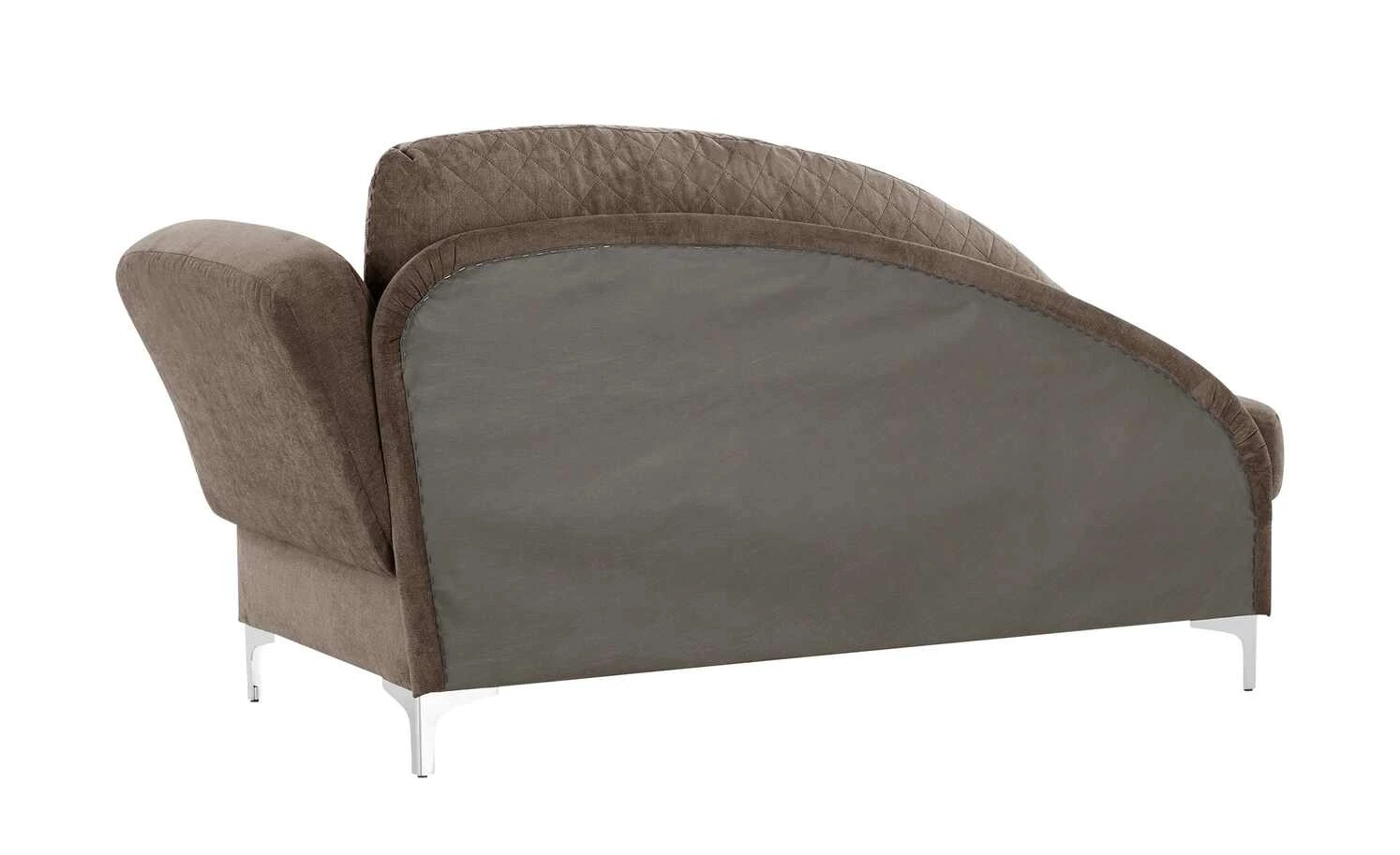 Liege Greta | Braun rechts Rückenkissen gesteppt 4 Liege Greta | Braun rechts Rückenkissen gesteppt – Bild 2