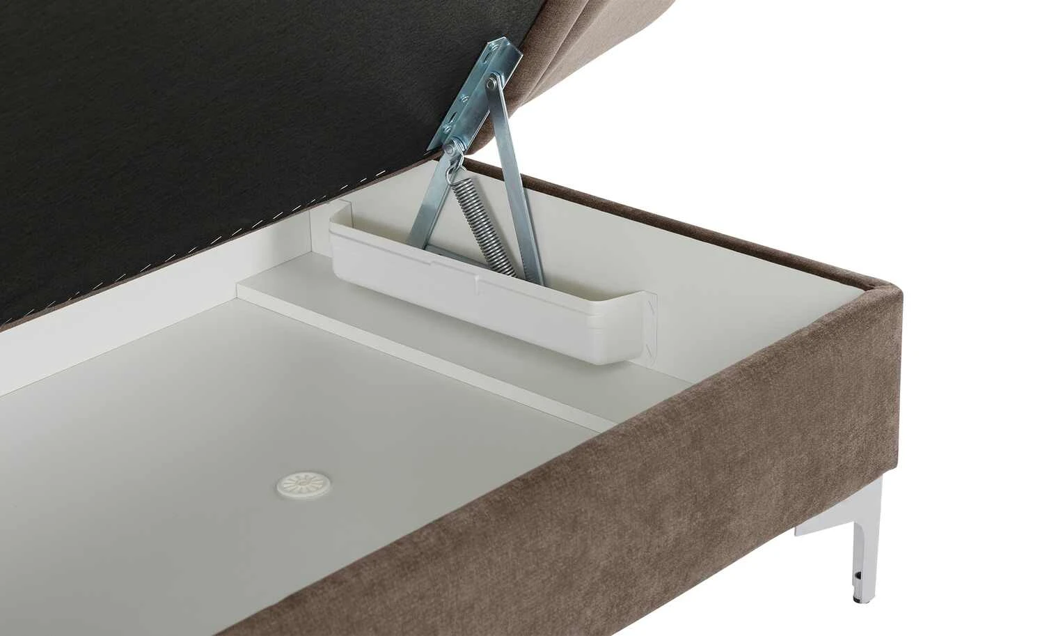 Liege Greta | Braun rechts Rückenkissen gesteppt 7 Liege Greta | Braun rechts Rückenkissen gesteppt – Bild 5