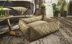 LABONI Hundebett Samt Classic | Olive (Grün) S -Polsterzubehör Verkäufe 28401361 6 202108051259