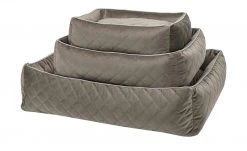 LABONI Hundebett Samt Classic | Stone (Grau) M -Polsterzubehör Verkäufe 28401368 6 202108051259