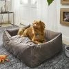 LABONI Hundebett Samt Classic | Stone (Grau) L -Polsterzubehör Verkäufe 28401369 4 202108091258